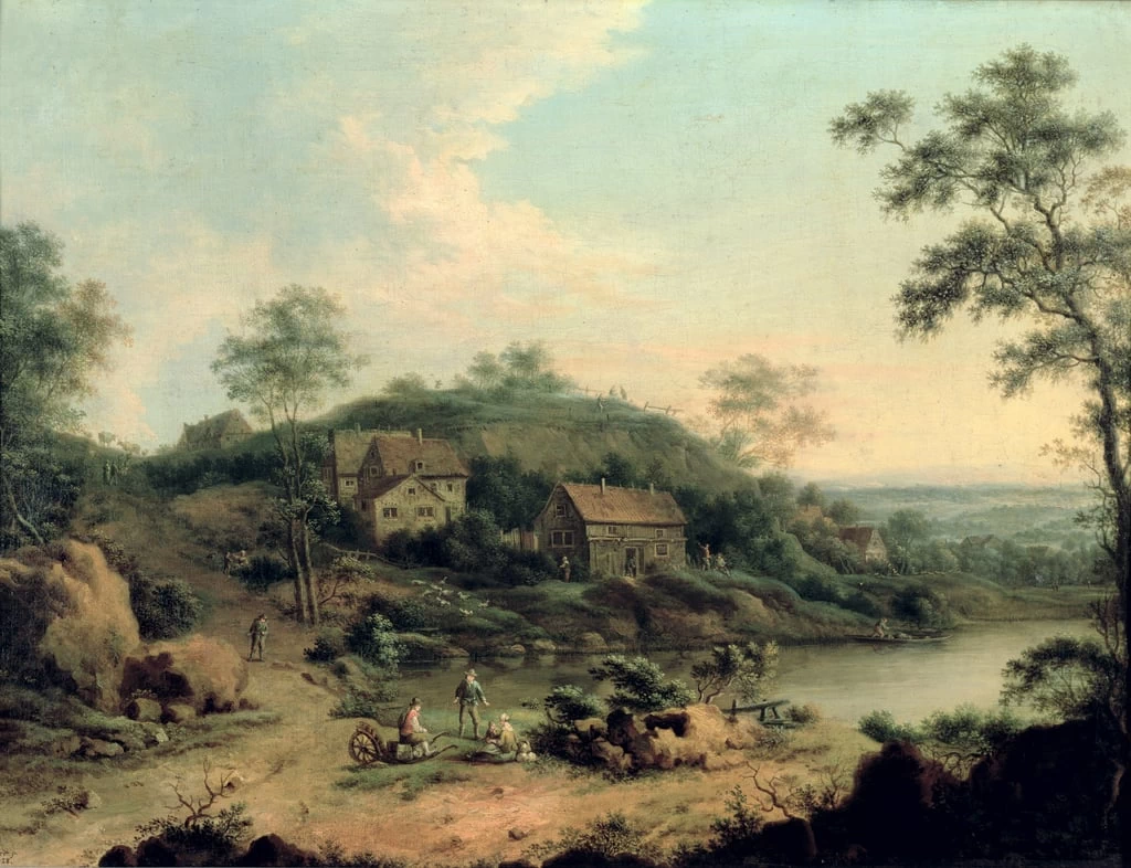 Paesaggio collinare con fattorie - Museo del Prado